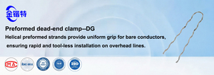 ตัวจับยึดสายไฟเบอร์ออปติกแบบปลายตายสำหรับ OPGW และ ADSS ทำจากเหล็กชุบสังกะสี - Product Image 3