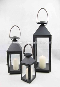Conjunto <span class=keywords><strong>de</strong></span> 2 negro Chapado en cobre mango <span class=keywords><strong>de</strong></span> metal decorativos faroles - Product Image 5