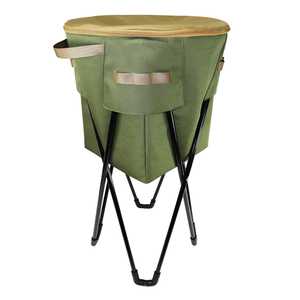 Factory Wholesale Durable Polyester Barrel <b>Cooler</b> <b>Backpack</b> Gray Fashionable Leak-Proof Design Custom Logo Insulated Letter - Product Image 1