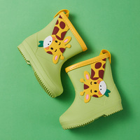 Bottes de pluie en PVC à imprimé animal mignon pour enfants, bottes en caoutchouc légères et imperméables pour tout-petits et bébés, pour l'hiver, l'été et l'automne