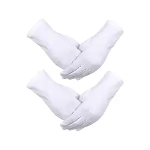 White Jewellery Inspection Tuxedo Formal Uniform Ceremonial Guard Parade Nylon Cotton Gloves