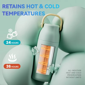 Bouteille isotherme en acier inoxydable à double paroi, sans BPA, avec infuseur à thé et poignée de transport pour les voyages – Meilleure vente - Product Image 5