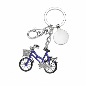 Porte-clés de vélo bleu/noir sans boîte - Product Image 2