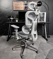 Chaise ergonomique moderne en maille 2025, double soutien lombaire, accoudoirs 3D réglables, certifiée Bifma, mobilier de bureau de luxe
