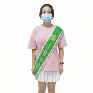 Ruban de corps personnalisé en polyester écologique imprimé numériquement, motif Joyeux Anniversaire, pour concours de beauté - Vente chaude - Product Image 4
