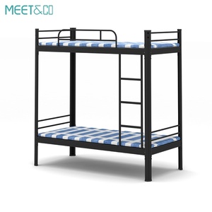 Lit superposé en métal taille double avec bureau, étagères de rangement, échelles latérales et caractéristiques de sécurité améliorées pour l'école, la chambre et l'hôtel - Vente chaude - Product Image 2