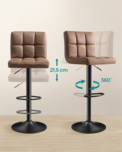 Tabourets de <span class=keywords><strong>bar</strong></span> pivotants réglables en cuir <span class=keywords><strong>SONGMICS</strong></span>, hauteur comptoir, chaises hautes pour îlot de cuisine extérieur, chaise de <span class=keywords><strong>bar</strong></span> S - Product Image 4