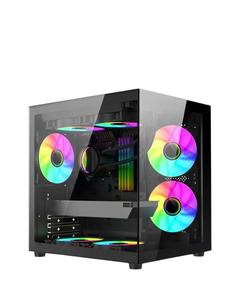 Yüksek Kaliteli Alüminyum Alaşımlı Mid Tower <span class=keywords><strong>M</strong></span>-ATX/ITX Uyumlu PC Oyun Kasası Modern Şeffaf Tasarı<span class=keywords><strong>m</strong></span> Tamamen Şeffaf Temperli Cam - Product Image 4