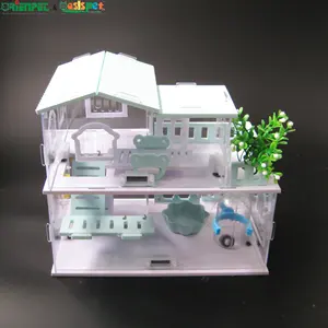 ORIENPET & OASISPET Pet Acrylic Hamster Cage Luxury Villa 2 Lớp Cổ Phiếu Sẵn Sàng JJFS1370 Sản Phẩm Vật Nuôi