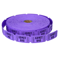 Étiquettes numérotées violettes haute visibilité, billets détachables 1x2 pouces, 2000 pièces pour le contrôle des foules et les événements spéciaux
