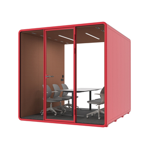 Cabine de réunion insonorisée pour 4 personnes, idéale pour les discussions d'équipe d'entreprise - Product Image 1