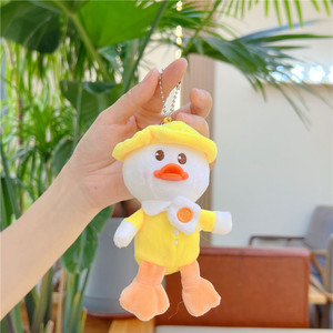 Ensemble de porte-clés en peluche amusants en coton PP, thèmes Fleur, Mariée, Nuage et Grenouille, pour la décoration de sacs à dos et les cadeaux de fête - Product Image 4