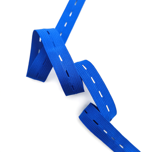 Bande élastique plate à boutonnière en polyester/spandex MILY, <span class=keywords><strong>2</strong></span>*46 <span class=keywords><strong>CM</strong></span>, bleu foncé, tricotée, couleur unie, pour couture, vêtements de mariage, sacs - Product Image 6