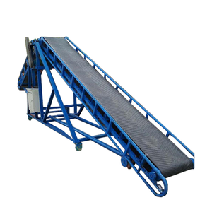 Industrial Mobile Wide Flat Slat Belt Conveyor Portable Small Belt Conveyor System PVC Green Flat Belt Conveyor