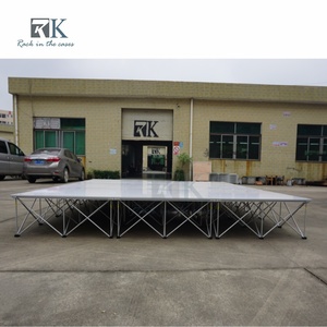 Plateforme de scène pliable en aluminium RK avec escalier, ensemble de scène portable pour événements et mariages - Product Image 6