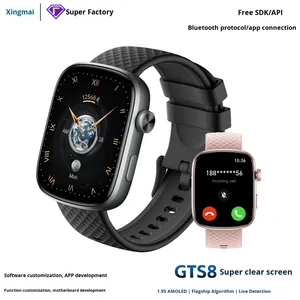 Reloj Inteligente <span class=keywords><strong>GTS8</strong></span> con Pantalla AMOLED de 1.95 Pulgadas, Correa de Silicona Cuadrada, Batería de Larga Duración, Resistente al Agua, para Deportes y Monitoreo de Salud - Product Image 4
