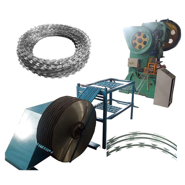 Razor Blade Press Machine/ razor blade wire line/ automatic razor barbed wire making machines ISO SGS passed