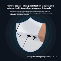Lampe de stérilisation à lumière UV télécommandée avec ozone pour lustres de purification d'air de pièce et lampes suspendues