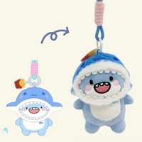 Offre Spéciale 4 pouces porte-clés personnalisé de haute qualité en vrac comique FatShark jouets en peluche pour décorer les Machines à griffes