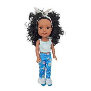 Muñecas Negras de Vinilo y Silicona para Niñas Afroamericanas de 32 cm con Pelo Rizado, Juguete de Moda Personalizado al por Mayor 2024 - Product Image 4