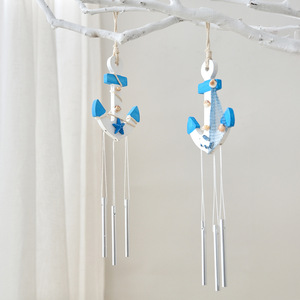 กระดิ่งลมรูปสมอเรือเมดิเตอร์เรเนียน ทำจากโลหะ สำหรับแขวนตกแต่งภายนอก สไตล์มหาสมุทร - Product Image 3