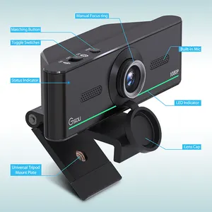 Nieuwe Ontwerp Full Hd 1080P 2K 4K 30fps 60fps Pc Streamen Webcam Camara Webcam 1080P 2K 4K Full Hd Webcamera 60fps Webcams