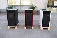 Estufa de Pellets de Madera Moderna Europea con Control Remoto WIFI, Pantalla Táctil, Ahorro de Energía Automático, Aire Caliente para Calefacción Interior del Hogar
