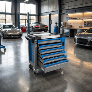 Coffret d'outils complet de réparation automobile en acier allié OEM de 413 pièces, jeu de clés à douilles combinées avec chariot à outils - Product Image 3