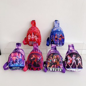 Korean Style Mini Crossbody Bag for Girls Cartoon Kpop Magic Hunter Group Children's Bag Trendy Shoulder Bag for Little Girls
