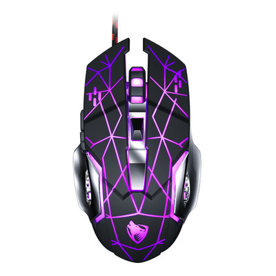Thunder Wolf V6 Gaming Mouse Office Glowing Wired Mechanical Mouse