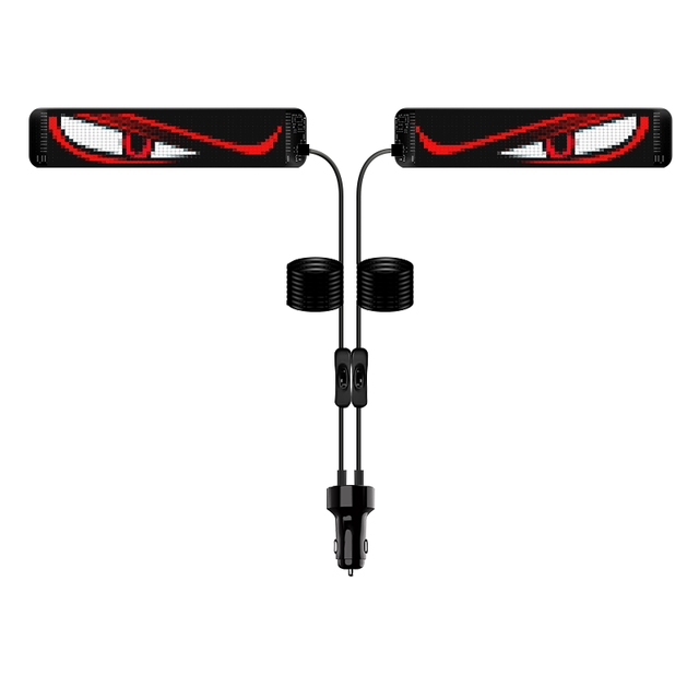 Truck Devil Eyes Light App Control Eyes Light Custom Text Pattern Animation Programmable LED Display