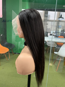 Dx590 cao cấp Brazil tóc con người đầy đủ ren tóc giả ren phía trước Tóc Giả 12A chất lượng 26 inch nguyên tóc đen với Pre ngắt dòng tóc - Product Image 3