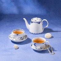 Ensemble tasse et soucoupe à café en porcelaine blanche haute température de Jingdezhen - Design floral minimaliste nordique, sensation de luxe léger et premium