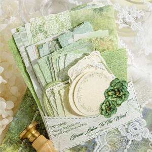 Lot de 100 pièces de matériel de collection de papier non-adhésif style bureau de poste, papillon vintage style Ins, décoratif, basique et polyvalent - Product Image 3