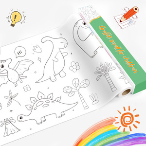 Trẻ mới biết đi trẻ em trai bé gái graffiti cuộn tự làm sơn dính màu giấy vẽ cuộn thiết lập Đồ chơi giáo dục - Product Image 4