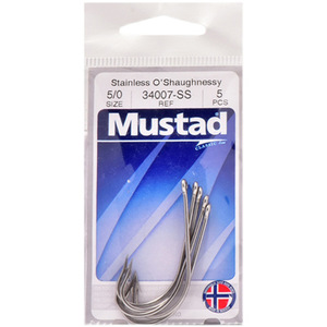 Anzuelo Mustad 34007 Seahorse de vástago largo con púas para pesca en agua salada, para uso en el océano. - Product Image 3