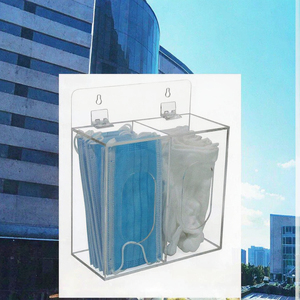 Tutup Dispenser akrilik ramah lingkungan untuk lubang dudukan dinding jaring rambut sekali pakai untuk tas Emesis-pemegang aksesori sekali pakai - Product Image 2