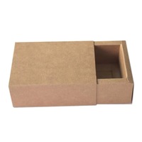 Boîte à tiroir personnalisable en papier kraft, emballage en gros pour sous-vêtements et portefeuilles, boîte cadeau pliable à ouverture coulissante pour chaussettes