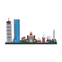 Ensemble de blocs de construction en plastique série Skyline Urbaine, mini briques créatives, modèle de construction, ornement de bureau, vente en gros