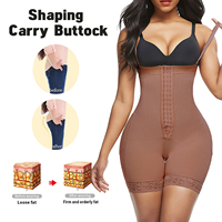 Faja Body Moldeador Colombiano de Talle Alto Transpirable sin Costuras Delgado con Control Abdominal y Realce de Glúteos para Mujer