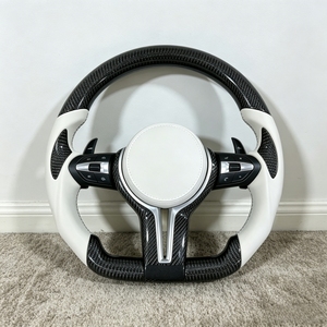 Volante de Fibra de Carbono Compatible con <span class=keywords><strong>BMW</strong></span> F01 F02 F03 F04 F06 F07 F10 F11 F12 F15 F16 F18 F20 F25 F26 F30 F32 E60 M3 <span class=keywords><strong>M5</strong></span> M6 - Product Image 1