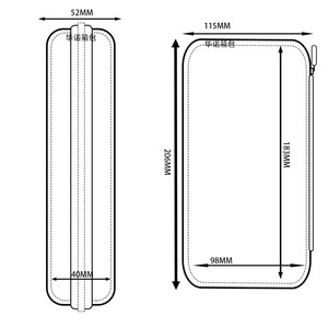 Eva Rectangular Earphone Storage Bag 115x183mm Portable Digital <b>Cable</b> Zipper Case For Power Bank <b>Camera</b> Packaging - Product Image 1