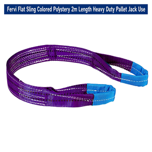 สายรัดแบบแบน Fervi ทำจากโพลีเอสเตอร์สี ความยาว 2 เมตร สำหรับใช้กับรถยกพาเลทแบบ Heavy Duty - Product Image 2