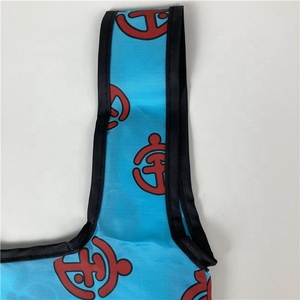 Mango mediano (30-50cm) <span class=keywords><strong>Mini</strong></span> bolsa de compras <span class=keywords><strong>Nylon</strong></span> reciclado pesado con patrón de letras Bolsas de compras plegables elegantes - Product Image 6