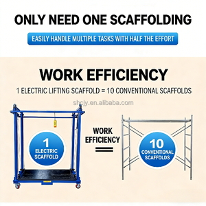 फोल्डेबल इलेक्ट्रिक मचान लिफ्ट प्लेटफॉर्म 2 मीटर 6 मीटर 12 मीटर इलेक्ट्रिक मचान लिफ्ट स्वचालित मोबाइल फोल्डेबल मचान - Product Image 6