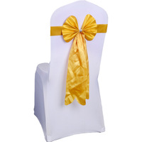 Rubans et nœuds en satin pour chaises de mariage, d'anniversaire, de banquet, de réception et de chaises pliantes