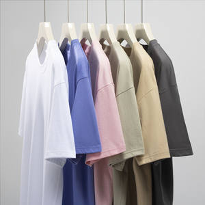 Camiseta blanca de gran tamaño en blanco de algodón peinado 100% para imprimir logotipo personalizado - Product Image 1