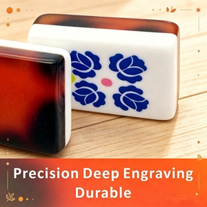 USA Standard 160-Tile <b>Mahjong</b> <b>Set</b> Plastic Classic Portable Full <b>Set</b> for 4 Players - Product Image 2