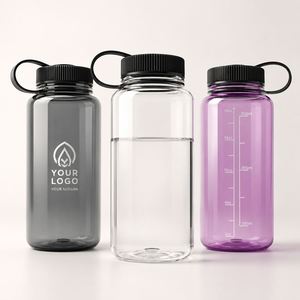 Bouteille d'eau Tritan Ecozen personnalisée avec logo, 500 ml et 1000 ml, avec échelle de mesure, pour les marques de suppléments et de nutrition pour la salle de sport - Product Image 1