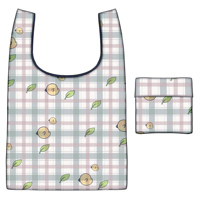 Sac à main pliable personnalisé sac fourre-tout motif poisson rouge jaune sacs à provisions réutilisables pliables pour écologique